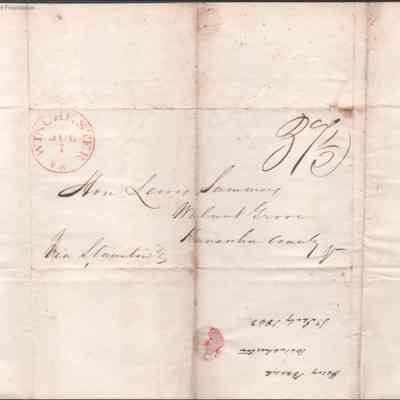 address page with postmark