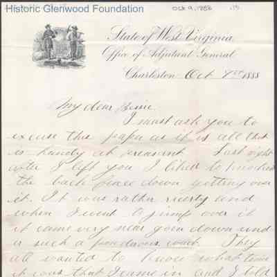 Elizabeth S. Quarrier from Russell G. Quarrier, Oct 9, 1888