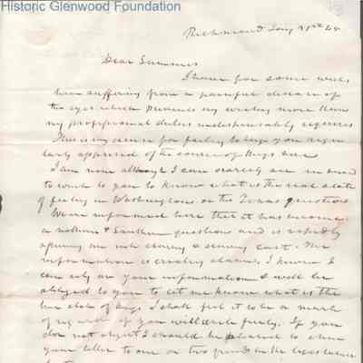 Judge George Summers from S. S. Barton, Jan 31, 1845