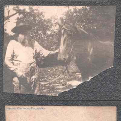 Lewis Summers with horse, no date