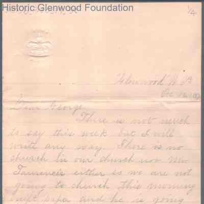 George W. Summers from Amacetta Summers, Oct 16, 1887