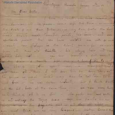 Judge Lewis Summers from Jane Summers, Jan 17, 1818