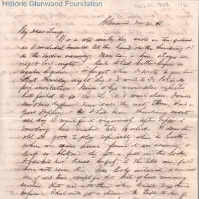 Lucy W. Summers from Lewis Summers, Nov 21, 1868