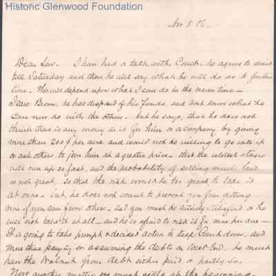Lewis Summers from William S. Laidley, Nov 8, 1886