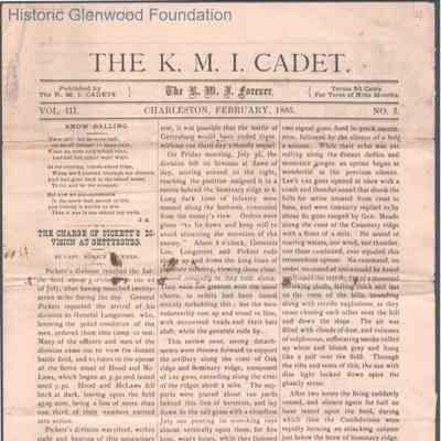 Kanawha Military Institute K.M.I. Cadet, Feb 1885