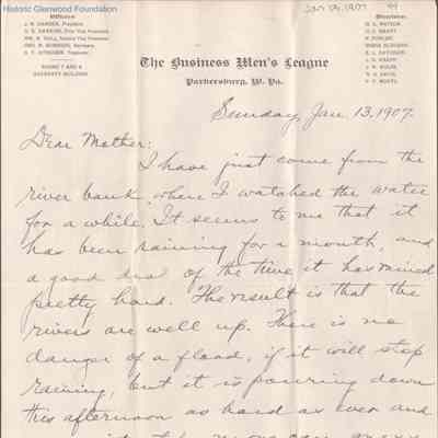 Lucy W. Summers from George W. Summers, Jan 13, 1907