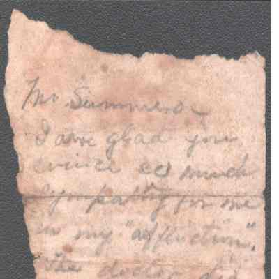 Lewis Summers from unknown sender, no date