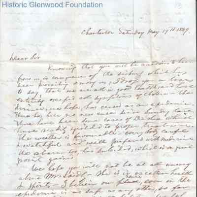 Judge George Summers to John O. Laidley, May 19, 1849