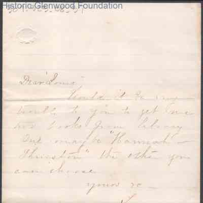 Lewis Summers from Lucy W. Summers, no date