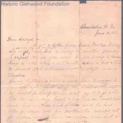 George W. Summers from Amacetta Summers, Jun 10, 1888