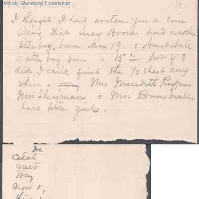 George W. Summers from Elizabeth S. Quarrier, no date