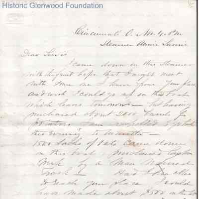 Lewis Summers from John M. Woodbridge, unknown date
