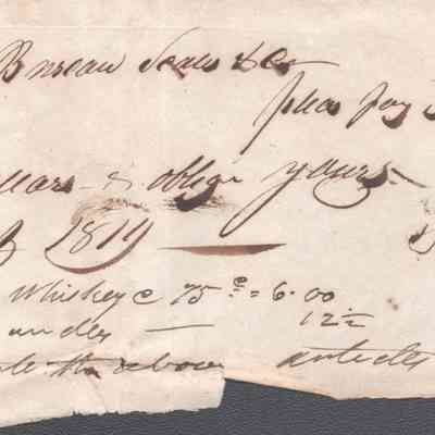 Judge Lewis Summers, ephemera from Bureau & Scales receipt book 1819-1820