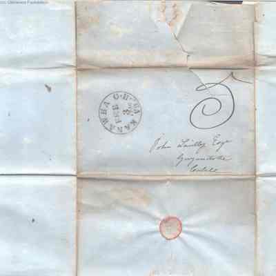 address page with postmark