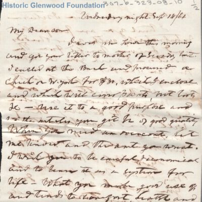 Lewis Summers from Judge George Summers, Sep 14, 1864