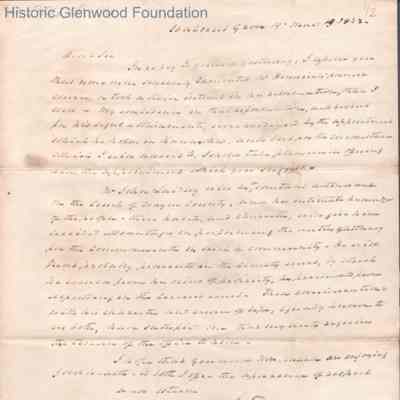 Judge Lewis Summers to Ezra Walker, Mar 19, 1842