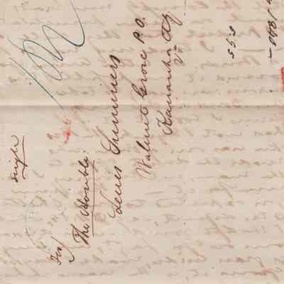 address page with postmark