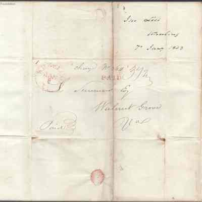 address page with postmark
