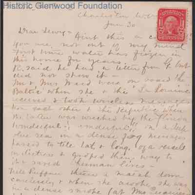 Lewis Summers, Jr. from Lucy W. Summers, no date