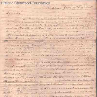 Judge Lewis Summers to Ezra Walker, Feb 12, 1835