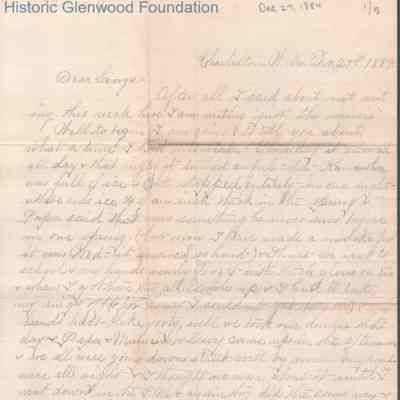George W. Summers from Elizabeth S. Quarrier, Dec 27, 1884