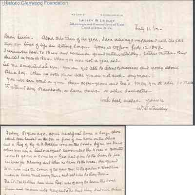 Lewis Summers from William S. Laidley, Jul 11, 1912