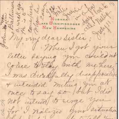 Lucy W. Summers from Ellen W. Follett, no date