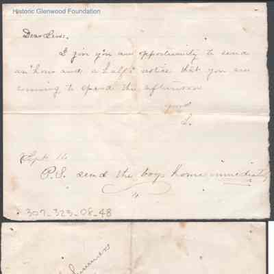 Lewis Summers from Lucy W. Summers, no date