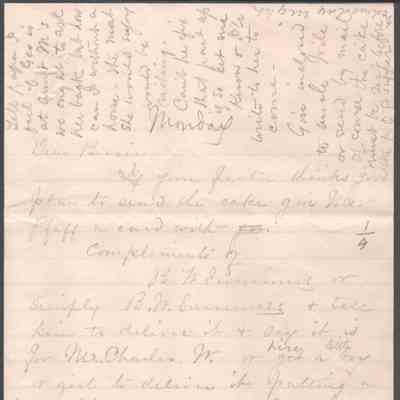 Elizabeth S. Quarrier from Lucy W. Summers, no date