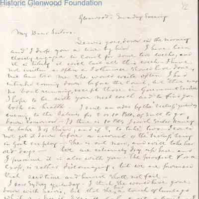 Judge George Summers to sisters, no date