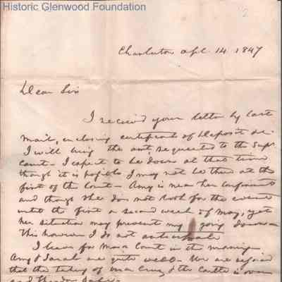 Judge George Summers to John O. Laidley, Apr 14, 1847