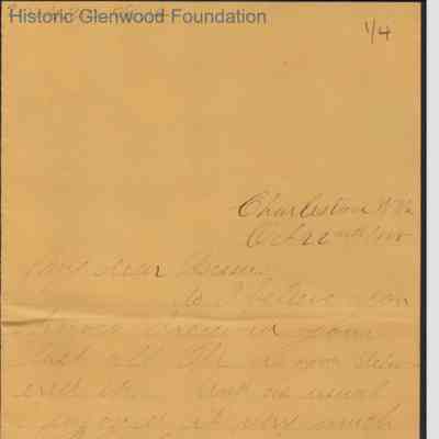 Elizabeth S. Quarrier from Russell G. Quarrier, Oct 22, 1888