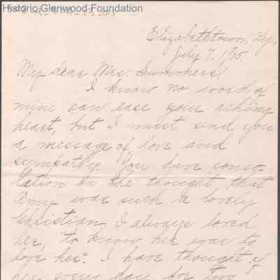 Lucy W. Summers from Mary B. Mann, Jul 7, 1905