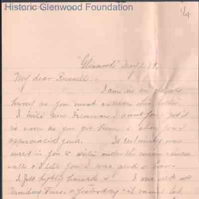 Russell G. Quarrier from Elizabeth S. Quarrier, May 2, 1889