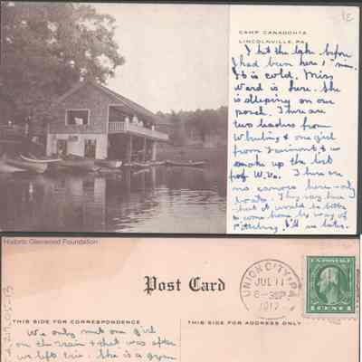 Postcard to Elizabeth G. Quarrier from Lucy S. Quarrier, Jul 11, 1917