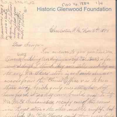 George W. Summers from Elizabeth S. Quarrier, Nov 16, 1884