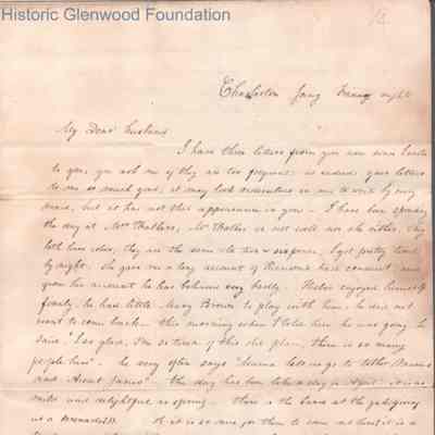 Judge George Summers from Amacetta Laidley Summers, Jan 1843