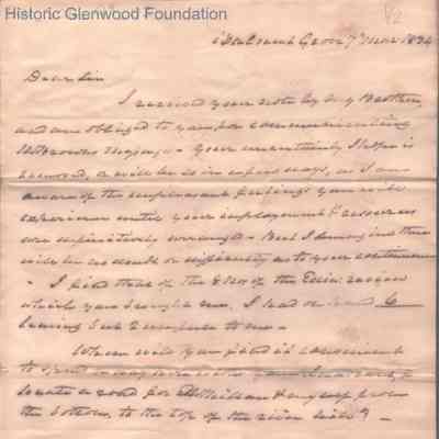 Judge Lewis Summers to Ezra Walker, Mar 7, 1834