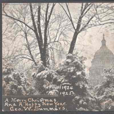 George W. Summers, Christmas card, c. 1924-25
