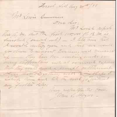 Lewis Summers from John S. Hogue, Aug 20, 1888
