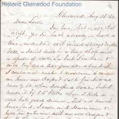Lewis Summers from William S. Laidley, Aug 26, 1864