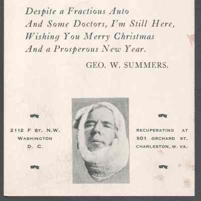 George W. Summers, Christmas greeting, no date