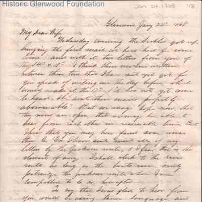Lucy W. Summers from Lewis Summers, Jan 24, 1868