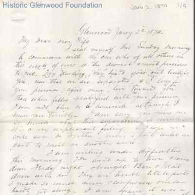 Lucy W. Summers from Lewis Summers, Jan 2, 1870