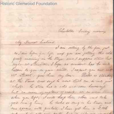 Judge George Summers from Amacetta Laidley Summers, Dec 20, 1842