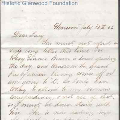 Lucy W. Summers from Lewis Summers, Jul 30, 1866