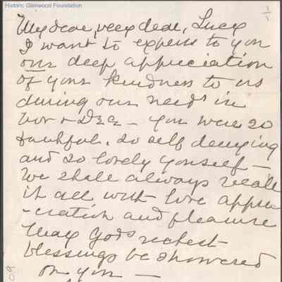 Lucy S. Quarrier from Lucy W. Summers, Dec 21, 1937