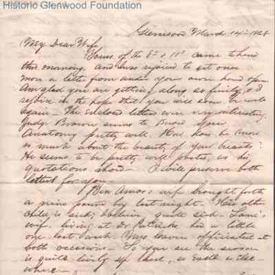 Lucy W. Summers from Lewis Summers, Mar 14, 1868