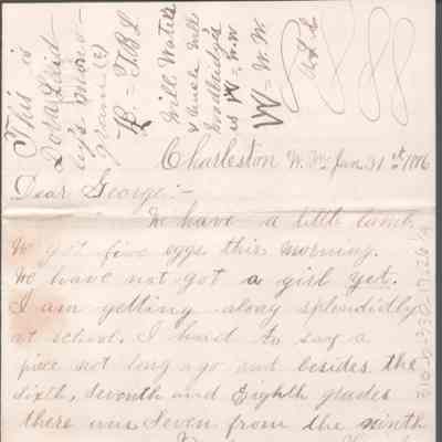 George W. Summers from Amacetta Summers, Jan 31, 1886