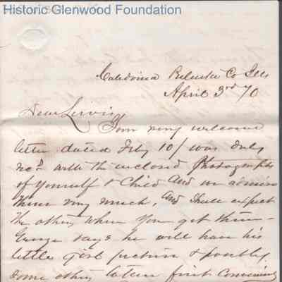 Lewis Summers from E. Lawrason, Apr 3, 1870